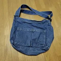 デニム　シンプル　ショルダーバッグ