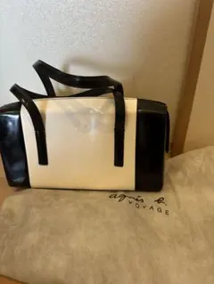 agnès b. ハンドバッグ 白黒
