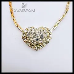 【SWAROVSKI】ネックレス ゴールド ハート パヴェ 40cm