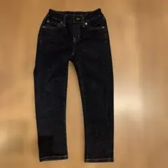 UNIQLO 110 ダークブルー ストレートパンツ　デニム