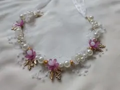 子ども用 フラワーリース ヘッドドレス 花輪 パープル♡(結婚式 発表会 )
