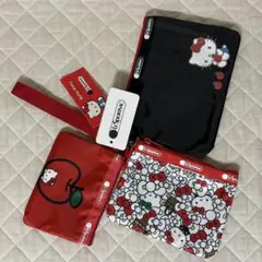 レスポートサック× ハローキティー　50周年　３連ポーチ