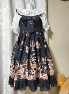 2点セット】BIGリボンブラウス、パフューム柄フレアスカートaxesfemme 