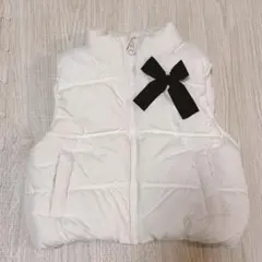 【美品】petit main リボン付ベスト Sサイズ