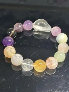 T*F様 【パンダの工房】天然石マルチパワーストーンフルカラーデザインブレスレッ
