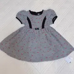 【新品】Shirley Temple チェリー柄 ギンガムチェック ワンピースのサムネイル