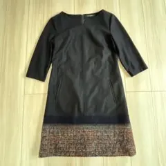 23区　ロングワンピース　美品　ウール100％　日本製　【50】　大きいサイズ 楽天市場】【日本製】 二越ちりめん オフタートルワンピース 母