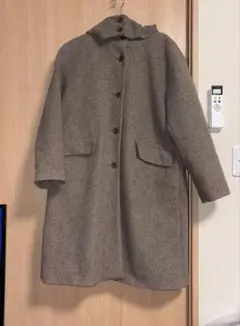 studio CLIP フード付きコート　ライトブラウン　Ｆサイズ