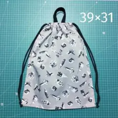 体操着袋 39×31 宇宙飛行士柄 グレー