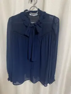 ZARA ボウタイ ブラウス シアーシャツ