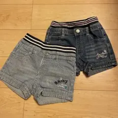 デニムショートパンツ2点セット