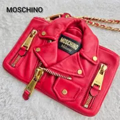 ⭐MOSCHINO⭐　モスキーノ　ライダースポーチ　クラッチバッグのサムネイル