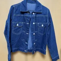 濃紺デニムジャケット ショート丈