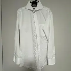 ホワイト 長袖シャツ カジュアル