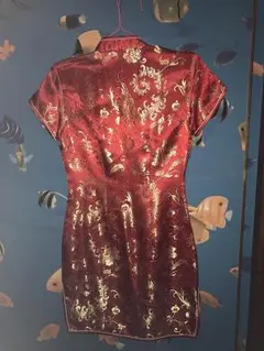 チャイナドレス赤  【ハロウィンコスプレなどに☆】