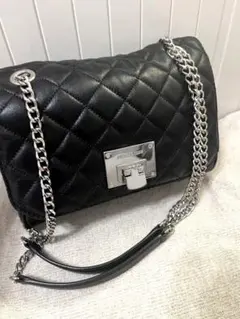 【美品】マイケルコース　黒ブラック　キルティングチェーンショルダーバッグ2way