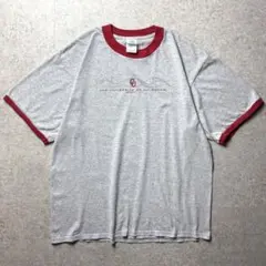 DELTA 00s 半袖Tシャツ　リンガーT カレッジロゴ　オクラホマ大学　L