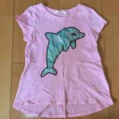 H&M エイチアンドエム　イルカ　半袖Tシャツ　ピンク