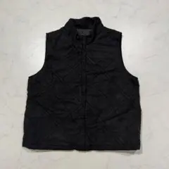 カジュアル 中綿ベスト キルティング ブラック M-L ポリ シンプル 秋冬