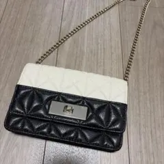 値下げ★美品★kate spade レザーショルダーバッグ キルティングデザイン