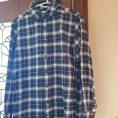 UNIQLO ネルシャツ 長袖 ネイビー チェック