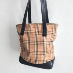 BURBERRY トートバッグ ノバチェック シャドーホース レザー