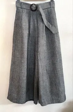 Mサイズ チェック柄 ガウチョパンツ