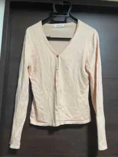 NEWYORKER ピンク Vネック カーディガン