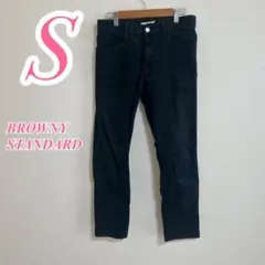 BROWNY STANDARD ブラック ストレートパンツ S カジュアル