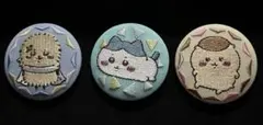 値下げ‼️ちいかわ　刺繍缶バッジ　ハチワレ　ラッコ　栗まんじゅう　3個セット❗️