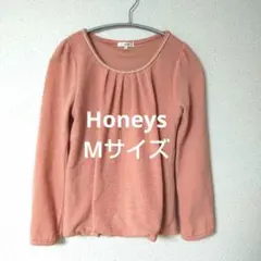 Honeys★レディース トップス Mサイズ 長袖 ラメ パール ピンクのサムネイル