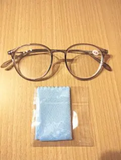 近視メガネ －2.5 グレー 近視用 度入り ブルーライトカット