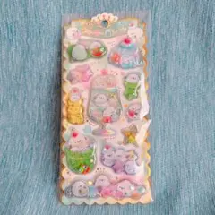 ウォーターインシール　キラキラ　シマエナガ　ソーダ