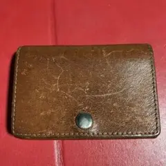 Dom Teporna 三つ折り財布 ミニ財布 ブラウン 小さい財布本革中古は品