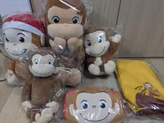 【未使用品】おさるのジョージ ぬいぐるみ ６点セット まとめ売り