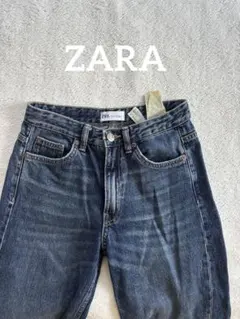 ZARA ブルー ワイドレッグデニム 34