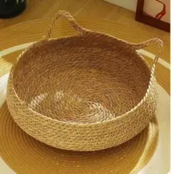 天然素材の収納バスケット