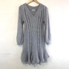 axes femme アクシーズファム ニット Vネック ワンピース M