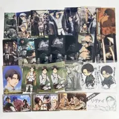 進撃の巨人 リヴァイ クリアカード メタカ ステッカー 名刺 セット