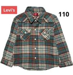 Levi's リーバイス ネルシャツ チェック柄長袖シャツ ウエスタン 110