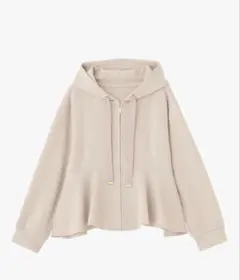 プロポーションボディドレッシング　アイボリー フード付きパーカー