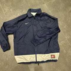 90s NIKE ナイロンジャケット好配色ドローコード付きoldnike