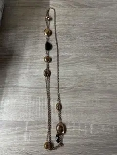 極美品 フォリフォリ ネックレス スネークチェーン クリスタル ピンク 