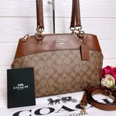 極美品☆COACHコーチ 2wayショルダーバッグ ブラック レザーゴールド金具