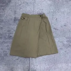 ラップスカート風 キュロットパンツ ベージュ アシンメトリー 昭和レトロのサムネイル