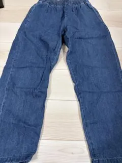 ダークブルー ストレートデニムパンツ S