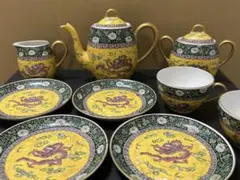 蝶々牡丹七宝焼ミニチュアティー茶器セット&香合小物入れ金属伝統工芸品 蝶々牡丹七宝焼ミニチュアティー茶器セット&香合小物入れ金属伝統工芸
