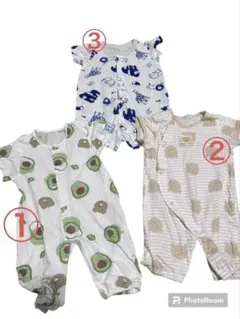 ベビーロンパース3点セット 50～60cm、60～70cm