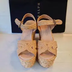 Ralph Lauren Eralita ラフィア サンダル 24.5cmのサムネイル