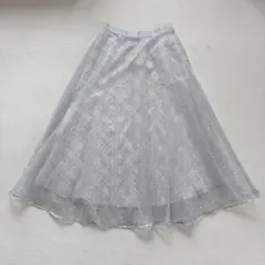 CELFORD セルフォード　スパンコール　ラメ　フレアスカート シルバーのサムネイル